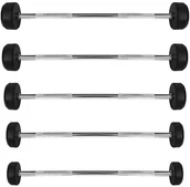 Sztangi - HMS GSG-40 SZTANGA/GRYF STAŁY GUMOWANY 40 KG HMS 17-58-011 - miniaturka - grafika 1