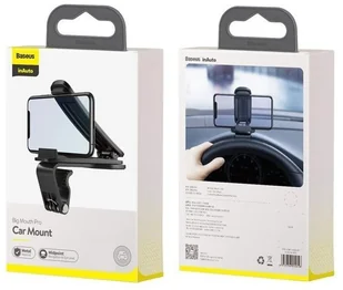 Baseus Uchwyt samochodowy Big Mouth Pro na deskę rozdzielczą klips czarny SUDZ-A01 - Uchwyty samochodowe do telefonów - miniaturka - grafika 6