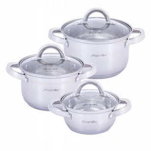 Kamille Zestaw komplet garnków ze stali nierdzewnej 6el. 4915 - Zestawy garnków i patelni - miniaturka - grafika 5