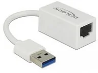 Adaptery i przejściówki - Delock Adapter USB-A 3.1 Gen 1 (wtyczka) RJ-45 Gigabit LAN, biały 65905 - miniaturka - grafika 1