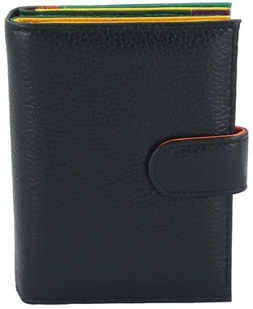 Barberini's Pojemny kolorowy portfel damski skórzany - Czarny D-8578-1 - Portfele Barberini's Pojemny kolorowy portfel damski skórzany - Czarny D-8578-1 - Portfele - miniaturka - grafika 1
