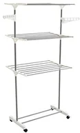 Suszarki na ubrania - JE CHERCHE UNE IDEE Stojak na pranie Wieża 3 poziomy kratka RG5809 - miniaturka - grafika 1