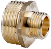Rury - Nypel Redukcyjny Mosiężny 1/2'x3/8' - miniaturka - grafika 1