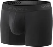 Bielizna sportowa męska - ComfyBalls COMFYBALLS bokserki do biegania LONG PERFORMANCE SUPERLIGHT czarno-szare - miniaturka - grafika 1