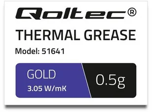 Qoltec Pasta termoprzewodząca | 3.05W/m-K | 0,5g | złota (51641) - Pasty i materiały termoprzewodzące - miniaturka - grafika 2