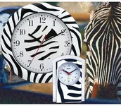 Zegary - Atrix Zegar ścienny zebra + budzik gratis KOMPL_2 - miniaturka - grafika 1