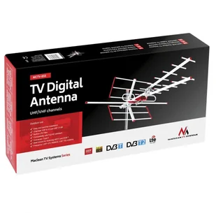 Maclean MCTV-855 Antena zewnętrzna TV DVB-T Combo UHF VHF pasywna max 100dBV - Anteny TV - miniaturka - grafika 6