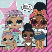 Urodziny dziecka - Unique Serwetki "LoL Surprise", UNIQUE, 33 cm, 16 szt U79112 - miniaturka - grafika 1