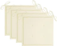 Pozostałe meble ogrodowe - vidaXL Poduszki na krzesła ogrodowe 4 szt. kremowe 50x50x4 cm  314042 - miniaturka - grafika 1