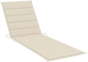 vidaXL Leżak z kremową poduszką, impregnowane drewno sosnowe! 3065851 - Leżaki ogrodowe - miniaturka - grafika 4