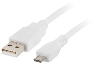 LANBERG LANBERG Kabel USB 2.0 micro AM-MBM5P 1.8M biały (CA-USBM-10CC-0018-W) - Kable USB - miniaturka - grafika 2