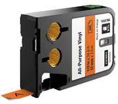 Taśmy do drukarek barwiące - Dymo Oryginał DYMO XTL taśma winylowa trwała 12 mm) Czarna na pomarańczowym 7m długości 1868766 - miniaturka - grafika 1