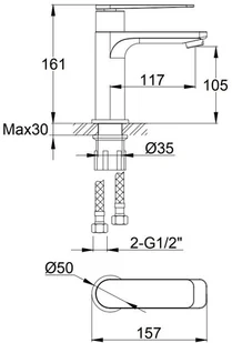 KOHLMAN Wexpo Bateria umywalkowa chrom QB100W - Baterie umywalkowe - miniaturka - grafika 3