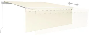 VidaXL Lumarko Ręcznie zwijana markiza z zasłoną, 4x3 m, kremowa  3069297 VidaXL - Markizy - miniaturka - grafika 6