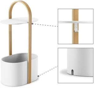 Umbra Stolik z rączką Bellwood biały/ naturalny - Ławy i stoliki kawowe - miniaturka - grafika 8