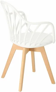 Intesi Krzesło Sirena z podłokietnikami białe - Krzesła - miniaturka - grafika 4