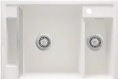 Zlewozmywaki - Deante ZRM A503 ZLEW MAGNETIC ALABASTER GRANIT 1,5K 690X500X219MM + OSPRZĘT SPACE SAVER - miniaturka - grafika 1