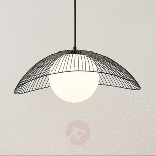 Lindby Fabronia lampa wisząca kratka, szklana kula - Lampy sufitowe - miniaturka - grafika 9