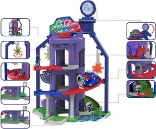 Dickie Toys Toys Pidżamersi Siedziba zespołu duża baza tor zjazdowy + pojazd + Kotboy 314-5000 20 314 5000 - Tory, garaże, parkingi - miniaturka - grafika 3