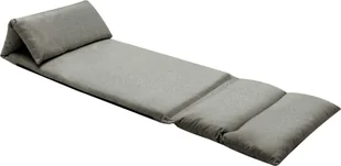 VidaXL Składane krzesło podłogowe, ciemnoszare, mikrofibra - Szezlongi - miniaturka - grafika 2