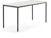 Meble do szkół i przedszkoli - AJ Produkty Biurko SONITUS, 1800x800x900 mm, biały laminat, antracyt - miniaturka - grafika 1