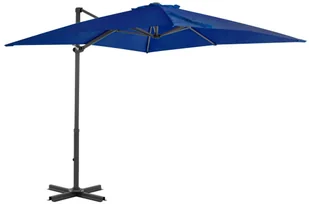 vidaXL Parasol wiszący na aluminiowym słupku 250x250 cm lazurowy 46987 - Parasole ogrodowe - miniaturka - grafika 2