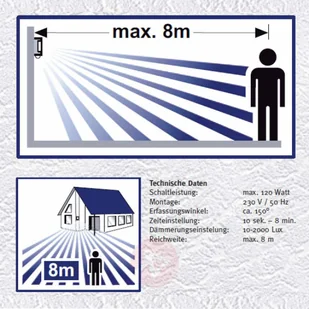 CMD CMD Aqua Long lampa ścienna Stal nierdzewna, 1-punktowy CMD_28/BM - Lampy ścienne - miniaturka - grafika 3