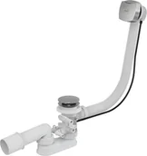 Syfony - Alca PLAST Alcaplast Syfon wannowy do wanien z hydromasażem korek automatomatyczny chrom długość 80 cm) A566-112122-80 ! - miniaturka - grafika 1