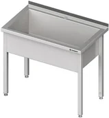 Stoły gastronomiczne - Stalgast Stół z basenem 1-komorowym, spawany, 600 x 600 x 850 mm 981336060 - miniaturka - grafika 1