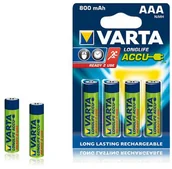 Baterie i akcesoria - Varta BAT0255 Akumulator AAA 800mAh (4 sztuki/blister) AP_28400 - miniaturka - grafika 1
