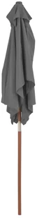 vidaXL Parasol ogrodowy na drewnianym słupku, 150 x 200 cm, antracyt - Parasole ogrodowe - miniaturka - grafika 7