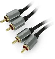 Kable - Kruger&Matz Kruger Matz Przewód 2x RCA - 2x RCA czarny - 1,8m LEC-16581 - miniaturka - grafika 1