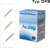 Meble i wyposażenie gabinetów medycznych - Krótkie igły z plastikowym uchwytem do akupunktury twarzy, terapii Su Jok i aurikuloterapii (Acutop Typ DPB) - miniaturka - grafika 1