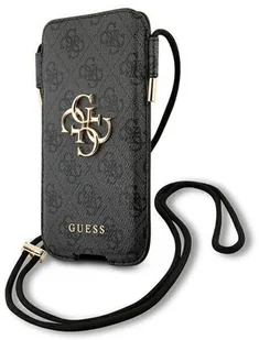 Guess 4G Big Metal Logo Pouch - Torebka na telefon L max 6.7" szary - Etui i futerały do telefonów - miniaturka - grafika 3