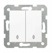 Wyłączniki światła i elektryczne - Viko Włącznik podwójny schodowy biały Karre - miniaturka - grafika 1