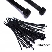 Inne mocowania - Opaski Kablowe Zaciskowe 100x2.5 Trytki Czarne Uv - miniaturka - grafika 1