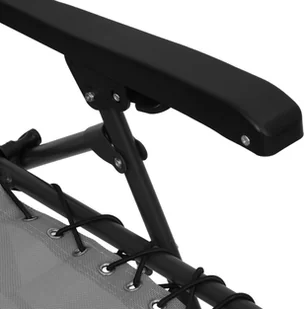 vidaXL Składane krzesło tarasowe, szare, tworzywo textilene 312466 - Leżaki ogrodowe - miniaturka - grafika 9