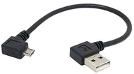 Kable USB - System-S System-S Micro USB kabel prawy kąt do USB 2.0 typ A prawy kąt ok. 19 cm 55283896 - miniaturka - grafika 1