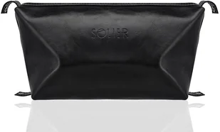 Solier Męska skórzana kosmetyczka Perth SK01 czarny 16438 - Kosmetyczki, organizery i kuferki - miniaturka - grafika 2