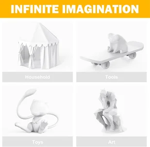 ERYONE ERYONE PLA Filament for 3D Printer 1.75mm Tolerance 0.03mm 1kg (2.2LBS)/Spool - Cool White 795741EUDF - Filamenty i akcesoria do drukarek 3D - miniaturka - grafika 5