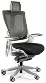 Fotele i krzesła biurowe - Unique Fotel ergonomiczny WAU 2 Tkanina/Siatka MIX Biały Zapytaj o RABAT! [Wysyłka 2021-06-02] W-709-W-BL418-NW41 - miniaturka - grafika 1