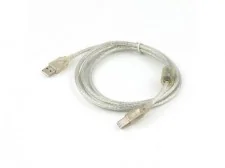 Gembird Kabel USB AM-BM USB 2.0 +ferryt 4,5m przezroczysty CCF-USB2-AMBM-TR-15 - Huby USB - miniaturka - grafika 3