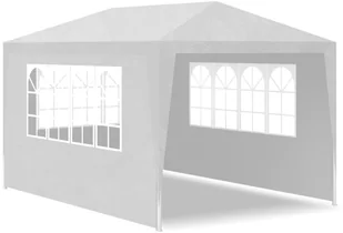 vidaXL Namiot imprezowy, 3 x 4 m, biały - Pawilony ogrodowe - miniaturka - grafika 4