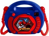 Instrumenty muzyczne dla dzieci - SPIDER MAN ODTWARZACZ CD KARAOKE 2X MIKROFON RCDK100SP - miniaturka - grafika 1