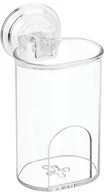 Wieszaki łazienkowe - InterDesign Inter wzornictwo power Lock-uchwyt do golarki (elektryczna) szczoteczek do zębów, kremowy zębów oraz do łazienki lub blat pod umywalkę-transparentny, plastik, Clear, 7,6 x 8,9 x 13,7 cm 53160 - miniaturka - grafika 1