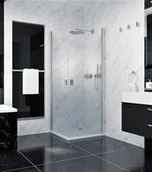 Kabiny prysznicowe - KABINA KWADRATOWA BEZPROFILOWA CLUSI ATENA 2-SKRZYDŁOWA 90X90X200 CHROM SZKŁO TRANSPARENTNE Z POWŁOKĄ CLEANGLASS - miniaturka - grafika 1