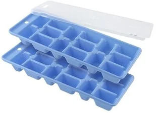 Fackelmann 49353 kostek lodu Former zestaw -częściowy 25 x 10 cm 3-częściowy w kolorze niebieskim/przezroczysty, tworzywo sztuczne, 25 x 10 x 6 cm 49353 - Akcesoria do lodu - miniaturka - grafika 2