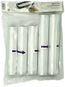 Folia, papier śniadaniowy, serwetki - Monolith Folia do zgrzewarki pakowarki) próżniowej Monolith VA002 3 rolki 22x300cm i 2 rolki 28x300cm 0.15mm VA002 - miniaturka - grafika 1