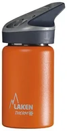Shakery i bidony sportowe - Laken Prześcieradło Thermo Jannu termos termos ze stali nierdzewnej butelka na wodę butelka do picia szerokie otwarcie  0.35L, pomarańczowa, 350 ml TJ3O - miniaturka - grafika 1