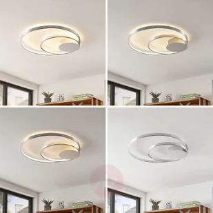 Lindby Nerwin lampa sufitowa LED okrągła alu/chrom - Lampy sufitowe - miniaturka - grafika 2